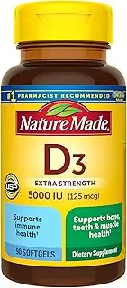 Nature Made Vitamin D-3, 5000IU, 90 Softgels