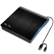 External DVD/CD +/- RW Drive for Laptop Desktop MacBook PC Linux Mac OS Windo...