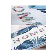 2PCS Kitchen Carpet Floor Mat Bathroom Printing Stripe Cartoon Floor Mat Non-slip Door Mat Bath Mat-7#