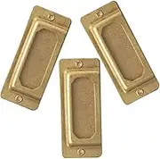 ROMISBABA Metal Shelf Label Holder 3pcs Small Paper Plates Brass Label Holders for Organizing