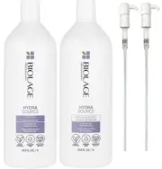 MATRIX BIOLAGE HYDRASOURCE SHAMPOO 1 L AND DETANGLING SOLUTION 1 L WITH PUMPS