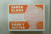 NEW Vintage Metal Santa Claus Christmas Cookie Cutter with Box