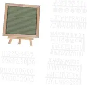 OFFSCH 1 Set Felt Alphabet Board Household Memo Board Nursery Decor Letter Board Home Accessory Letter Board Sign Home Message Board DIY Massage Board Light Green Wooden