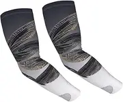 [FHEDVBN] Dragonflies Grey Arm Sleeves Compression Arm Covers for Men Women Outdoor Sun Sleeves Cooling Sports Sleeve, Black
