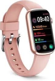 [FITVII] Slim Fitness Tracker with Blood Oxygen, Blood Pressure, 24/7 Heart Rate and Sleep Tracking, IP68 Waterproof Activity Trackers and Smart Watches with Step Tracker, Pedometer for Women Men