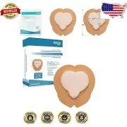 Sterile Waterproof Silicone Foam Dressings - Ideal for Sacral Wounds, 10 Packs