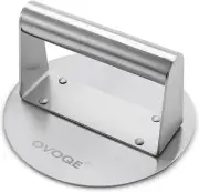 Heavy Duty Stainless Steel Smash Burger Press, Round Professional Patty Maker,