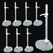 10 PCS Acrylic Doll Stands, Doll Display Stands with Adjustable Waist Clip, Transparent Doll Support Stand, Mini Doll Holder Stand for 11 to 13 Inch Dolls Action Figure Stand Doll Accessories