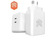 STM 35W Dual Port (USB-C & USB-C) Power Adapter (AUNZ) - White