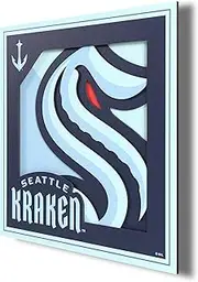 YouTheFan NHL Seattle Kraken 3D Logo Series Wall Art - 12x12
