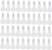 Garneck 50pcs Vial Bottle Caps Teeth for Serum Storage Transparent Design for Easy Extraction Durable Sample Vial Caps for Liquid Collection Applications
