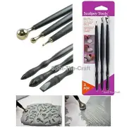 Sculpey Clay Style And Detail Tools Set Polyform Polymer Modeling 3 PC ASSD01