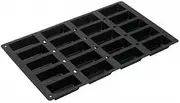 [Lurch] FlexiGastro 67205 Baking Mould 100% BPA-Free Platinum Silicone 20 Mini Cakes Black 53 x 32.5 cm Catering