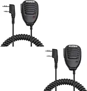 [BAOFENG] 2 Pack UV-5R Speaker Microphone Handheld Mic for BF-F8HP Ham Radio 2Pin K Compatible with UV-K5 8UV-82 K5Plus UV-17R P15UV UV-5RM