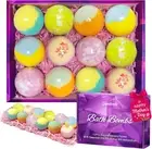 Bath Bombs for Women, 12Pcs Relaxing Bath Bomb Gift Set, Rich Fizzies in Essenti