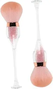 WOFASHPURET 2 Pack Wine Glass Shape Soft Bristle Nail Dust Brush for Dust Removal and Manicure Tool Cleaning