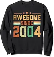 [X.Style] Retro Awesome Since 2004 19th Birthday 19 Years Old Sweatshirt ds1638 Sweater (S) Black
