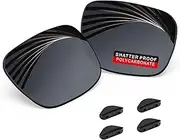 [iLikeo] iLike PRO+ Polycarbonate Anti-infrared Replacement Lenses & Nose Pads for Oakley Turbine OO9263 Sunglasses, Anti-blue Light, UV Protection Lenses - Pitch Black