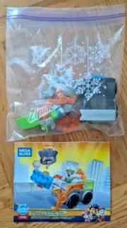 MEGA BLOKS PAW PATROL THE MOVIE ROCKY'S CITY RECYCLING TRUCK SET COMPLETE
