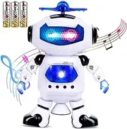 Toysery Electronic Walking Dancing Robot Toys With Music Lightening For Kids Boys Girls Toddlers Battery Operated Included