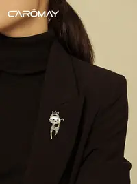 在飛比找樂天市場購物網優惠-CAROMAY皇冠貓咪胸針女毛衣別針大衣西裝領針可愛創意扣針