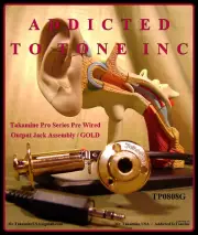 Takamine Pro Series Pre Wired OutPut Jack Assembly / GOLD End Pin / OEM Part