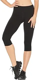 [2XU] Women's Compression Pants, mid-Rise Compression 3/4 Tights Black/Silver