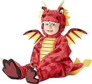 Adorable Dragon Medieval Fairytale Story Book Infant Toddler Boys Costume 18-24M Red