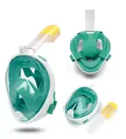 Snorkel Mask GoPro Mount Full Face 180° Panoramic View Anti Fog Diving Mask S/M