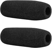 GSHLLO 2 Pcs Camera Microphone Windscreens Microphone Foam Cover Microphone Sponges Shotgun Microphone Windshield Headset Microphone Covers
