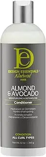 Design Essentials Instant Detangling Leave-In Conditioner For Healthy, Moisturised, Luminous Frizz-Free Hair-Almond & Avocado Collection, 350ml