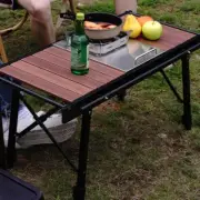 Folding Aluminum Camping Table Adjustable Height Portable for Picnic BBQ Hiking