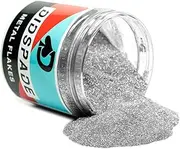 2oz Chrome 0.004" Ultra Fine Silver Metal Flake Solvent Resisitant Glitter | Paint Metal Flake | Flake for Automotive Spray and Spray Painting | Glitter for Epoxy Resin