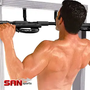 【SAN SPORTS】專業型多功能門框單槓(引體向上+伏地挺身器+仰臥起坐)室內單槓C199-IG02掛式門上單槓