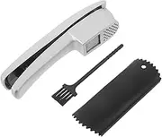 PAMINGONO 1 Set Garlic Press Set with Peeler Brush Garlic Crusher Mincer Paste Maker for Quick Easy Kitchen Prep Essential Cooking Gadget