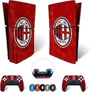MaD Vision® Extra Durable Vinyl Skin Set for PS5 Disc Slim + 5 Pairs Aiming Rings | Scratch Resistant Sticker Set for PlayStation 5 + 2 Controllers - Milan Design