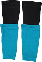 GOOHOCHY 2 Pairs Football Shin Socks Shin Guard Holder Calf Sleeve Football Pads Calf Brace Tennis Leg Brace Calf Injury Brace Soccer Shin Guard Sleeves Football Leggings Socks Nylon