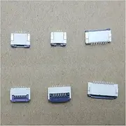 50pcs/box 1mm Pitch Under Clamshell Socket FPC FFC Flat Cable Connector 4P 6P 8P 10P 12P 14P 16P 20P 22P Kits