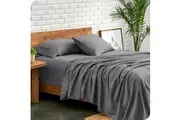 Ddecor Home | 1500TC Premium Cotton Blend King Sheet Set | Granite