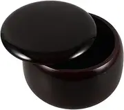 ERINGOGO Go Game Chess Storage Container Chess Piece Holder with Lid Vintage Chess Stones Bowl Chess Jar for Organized Travel