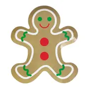 Gingerbread Man Paper Plates (Pack of 8)