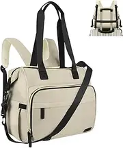 Pripher Diaper Bag Backpack, Mommy Travel Diaper Bag Tote with Shoulder Strap, Hospital Bag, Weekender Baby Bag for Mom