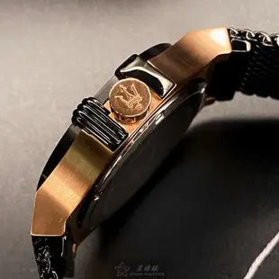 MASERATI手錶, 男女通用錶 42mm 玫瑰金六角形精鋼錶殼 黑色中三針顯示, 大三叉錶面款 R8853108010