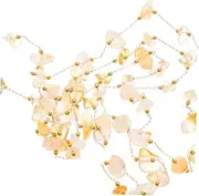 jojofuny Crystal Beaded Chain for DIY Jewelry Making Natural Stone Bead Strand Necklace for Home Decor and Unisex Accessories Durable and Colorfast Design
