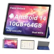 Android 14 Tablet,10 inch Tablet, Octa Core Processor, 10GB+64GB+512GB Blue