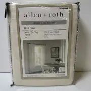 Allen + Roth 95-in Harlow Ivory Light Filtering Tie Top Single Curtain Panel