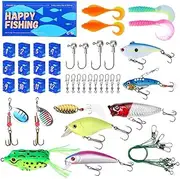 Fishing Lure Kit Soft and Hard Bait Jig Hooks Fishing Accessories Gifts for Men