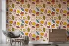 3D Leaves Inflorescence Hazelnut Self-adhesive Removeable Wallpaper Wall Mural