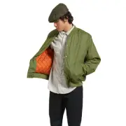 Brixton Dillinger Flight Bomber Jacket Mens in Cypress Green - Size -
