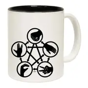 Rock Paper Scissors White Mug Cup